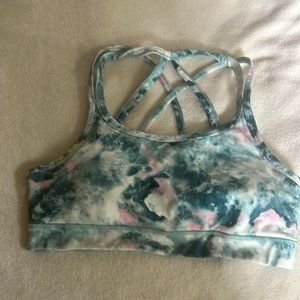 Gaiam pink and green sports bra in size medium